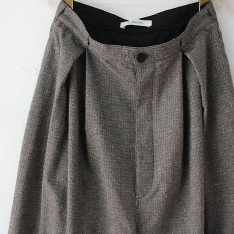 SUSURI ススリ　ピザントパンツ　#smoky brown　【送料無料】
