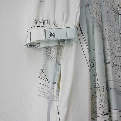 ASEEDONCLOUD アシードンクラウド　Hiraeth map print Classic one-piece #Pale blue 【送料無料】