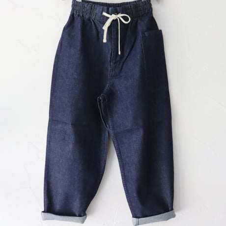 **再入荷** atelier naruse アトリエナルセ cotton denim balloon pants コットンデニムウエストゴムバルーンパンツ #インディゴ　【送料無料】