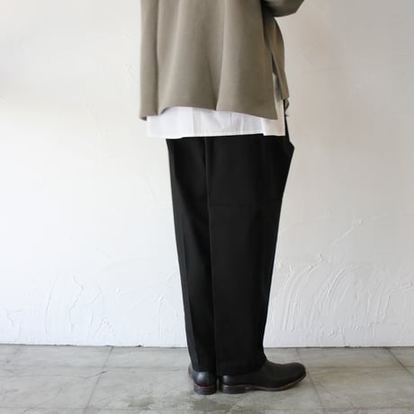 TRAVAIL MANUEL トラバイユマニュアル ブリティッシュツイルズートパンツ　#ブラック