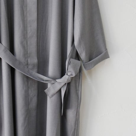 amne アンヌ　GABARDINE dress coat ギャバジンドレスコート　#グレー　【送料無料】