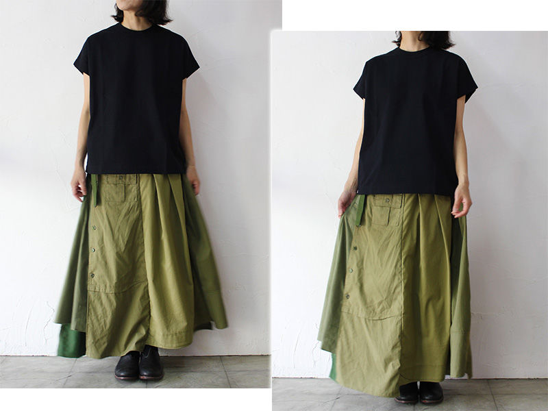 ARTE POVERA アルテポーヴェラ RE-ARMEEシャツMIXアシンメトリー 
