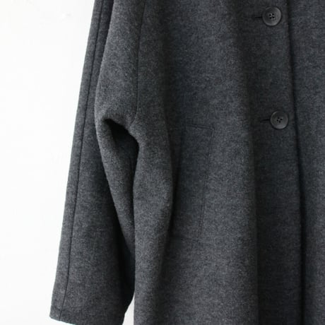 CAERULA カエルラ  woolring frare coat ウールリングフレアーコート　#チャコールグレー