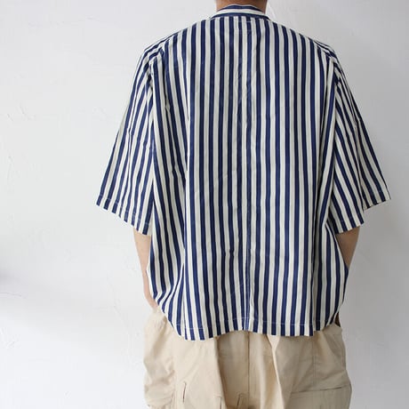 FUNSET OF ART ファンセットオブアート　IDGレーヨンアロハ半袖カバーシャツ　#ストライプ