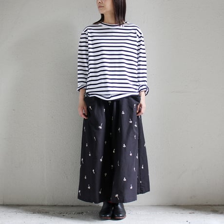 atelier naruse アトリエナルセ　コットンリネンカットインポケットスカート～nohara～cotton linen cut-in pocket skirt　【送料無料】