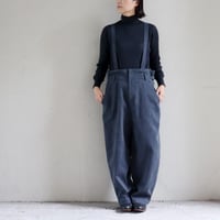 **size2のみSALE**atelier naruse アトリエナルセ　カツラギコットンリネンサスペンダーパンツ　#オリーブ、ネイビー