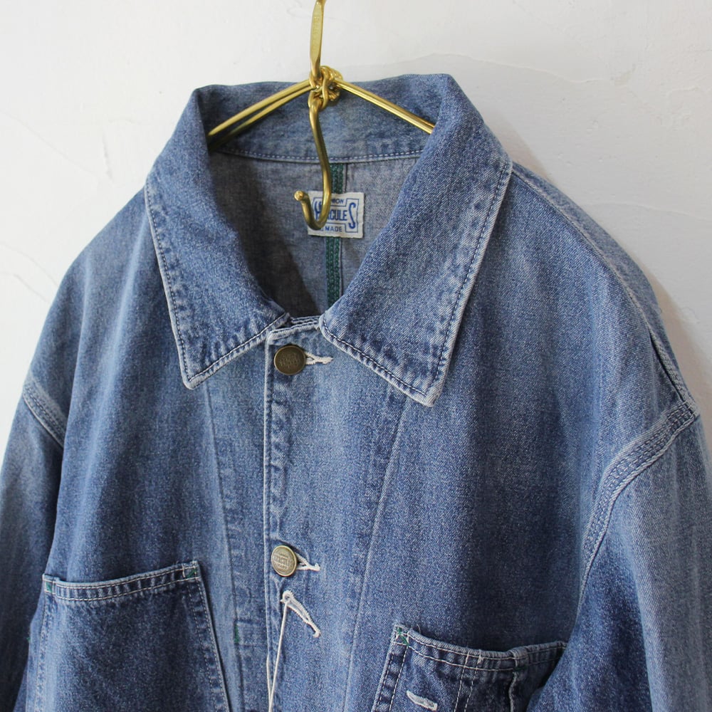 40s HERCULES ヘラクレス デニムカバーオール UNION MADE HERCULES ヘラクレス CHORE JACKET 10ozデニムカバーオール #Wブリー