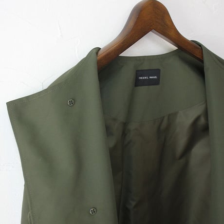 TRAVAIL MANUEL トラバイユマニュアル　コーデュラ60/40クロスボタンブルゾン　#ブラック、オリーブ　【送料無料】