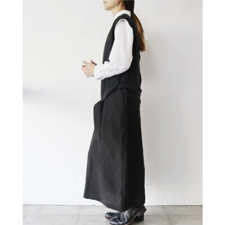 atelier naruse　アトリエナルセ　リネンノースリーブワンピース＋リブ　【送料無料】