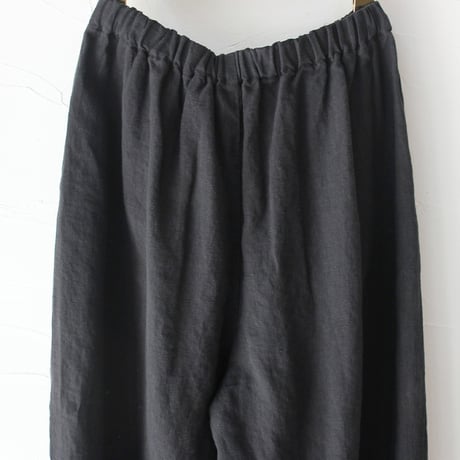 TRAVAIL MANUEL トラバイユマニュアル　フレンチリネンキャンバスコクーンパンツ　#ブラック