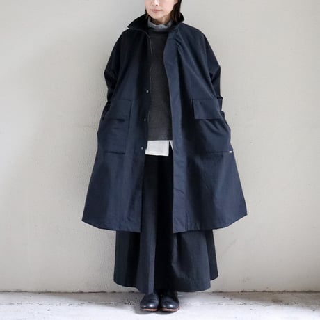 amne アンヌ　ナイロンオックスカバードコート　NYLON OX covered coat #オリーブ、ブラック