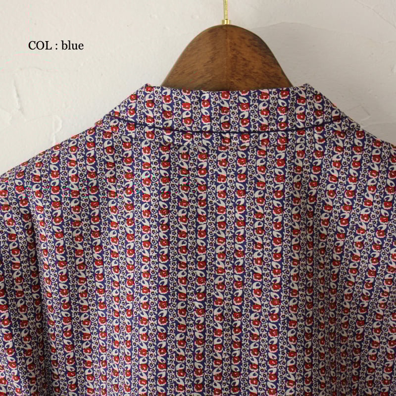 homspun ホームスパン フラワー顔料プリント ワンピース