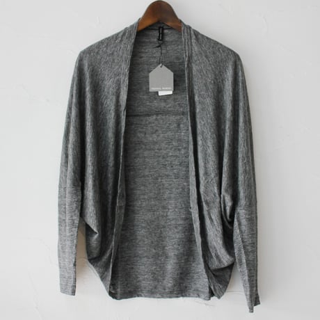 **またまた再入荷** TRAVAIL MANUEL トラバイユマニュアル　リネン天竺ボレロカーディガン　#ブラック、杢グレー、レッド、イエロー　【送料無料】