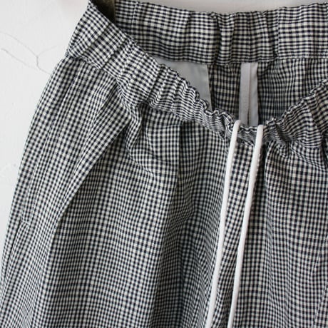 ARTE POVERA アルテポーヴェラ インディゴグレンチェック2タックイージーパンツ　#シロｘインディゴ