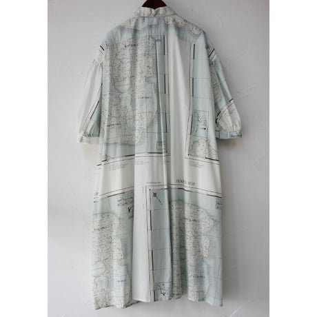 ASEEDONCLOUD アシードンクラウド　Hiraeth map print Classic one-piece #Pale blue 【送料無料】