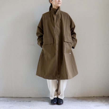 amne アンヌ　NYLON covered coat　カバーコート #Coyote 【送料無料】