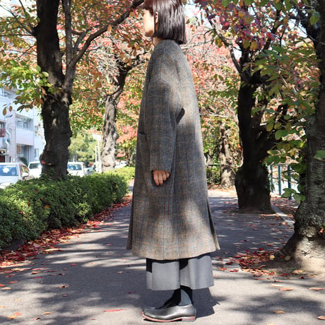 atelier naruse アトリエナルセ　ハリスツィードウールコクーンコート Harris Tweed wool cocoon coat