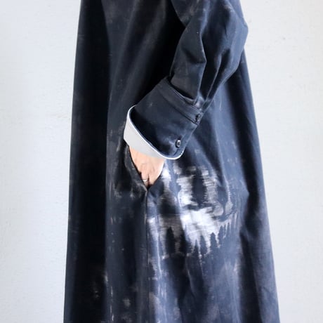 ASEEDONCLOUD アシードンクラウド　Fog forest denim Tea garden gown #black 【送料無料】