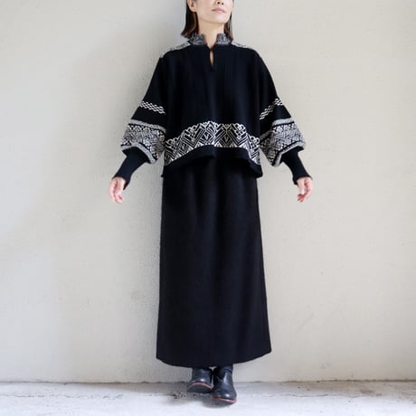 ASEEDONCLOUD アシードンクラウド　Seiyako jacquard blouse # black 【送料無料】
