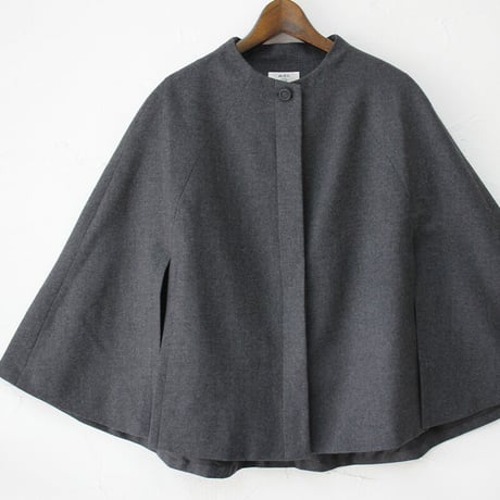 **再入荷** Linenya リネンヤ　ウール起毛ケープ　#グレー　【送料無料】