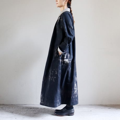 ASEEDONCLOUD アシードンクラウド　Fog forest denim Tea garden gown #black 【送料無料】