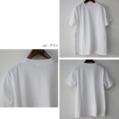 homspun ホームスパン　40/2天竺半袖Tシャツ　#サラシ、チャコール、ブラック
