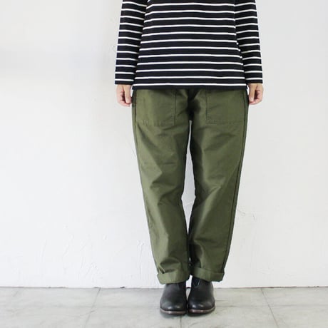 TRAVAIL MANUEL トラバイユマニュアル　バックサテンファティーグパンツ　#オリーブ、カーキ、ブラック　【送料無料】