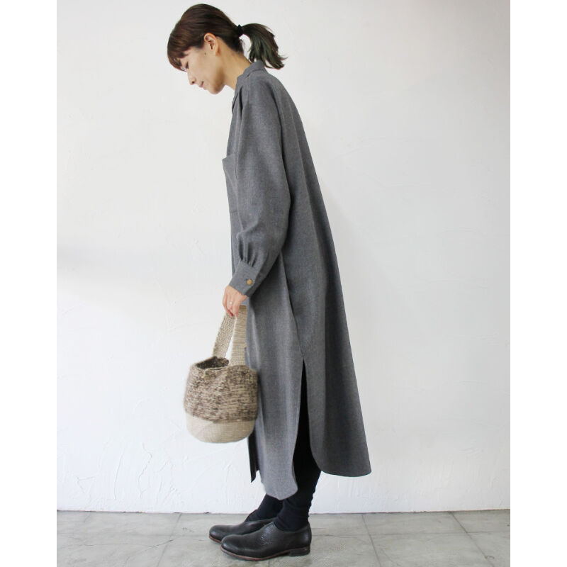 atelier naruse アトリエナルセ wool saxony long shirt ウ atelier naruse アトリエナルセ wool saxony long shirt ウ