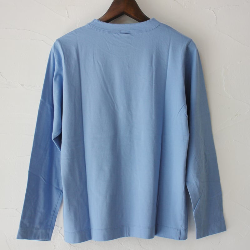 再入荷** homspun ホームスパン 30/1天竺長袖Tシャツ ♯サラシ