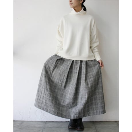 **またまた再入荷** LinenYa リネンヤ　ミニ裏毛ハイネックプルオーバー　#ブルー、アイボリー　【送料無料】