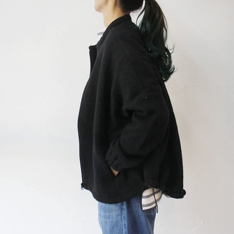 maomade マオメイド　圧縮ウール バックギャザー ジャケット　#ネイビー、ブラック