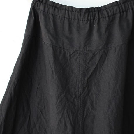 **再入荷** homspun ホームスパン　C/Lシャンブレーフレアースカート　#ブラック　【送料無料】