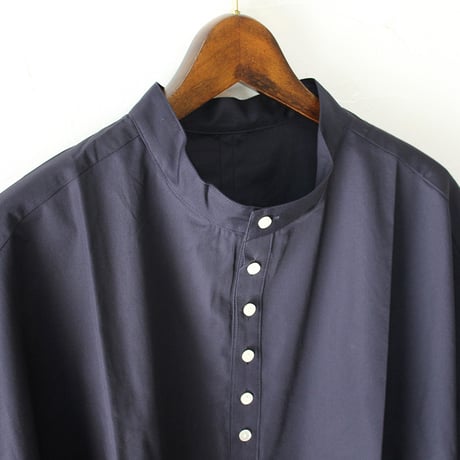 **またまた再入荷** LinenYa リネンヤ　ギザコットンｘスーピマコットンヘンリーネックブラウス