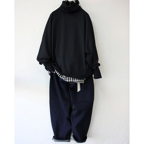 **またまた再入荷**LinenYa ウール天竺ハイネックプルオーバー　#ネイビー、ブラック、ヘザーグレー　【送料無料】