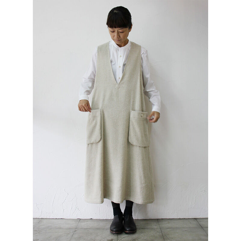 SUSURI ススリ アイデリックワンピース #off , light brown SUSURI ススリ アイデリックワンピース #off , light brown