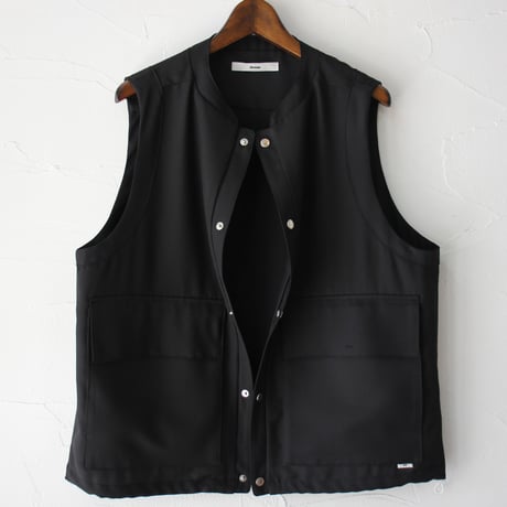 amne アンヌ　GABARDINE useful vest　#ブラック、ベージュ 【送料無料】