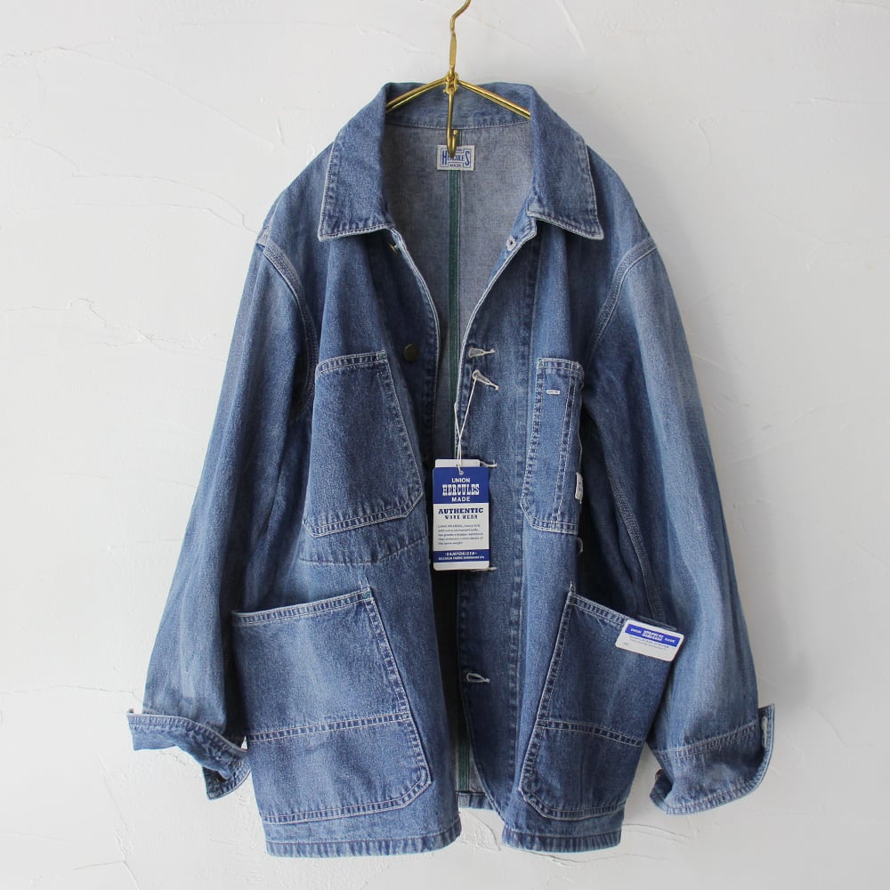 週末限定タイムセール　ヘラクレス デニムカバーオール USA製 HERCULES ヘラクレス CHORE JACKET 10ozデニムカバーオール #Wブリー