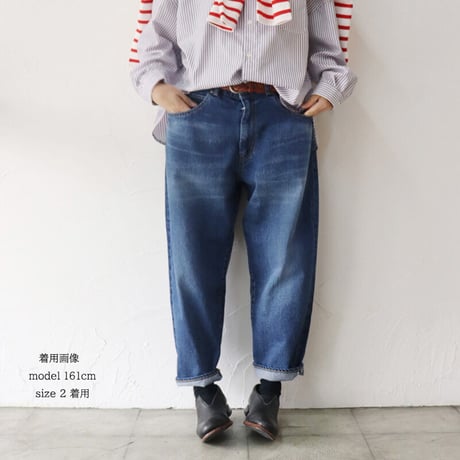 **またまたまた再入荷** sasanqua by trees Loose Tapered Denim ルーズテーパードデニム　#3year Wash【送料無料】