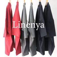 **またまた再入荷** Linenya リネンヤ　コットン天竺7分袖Tシャツ　＃レッド、チャコール、ブラック