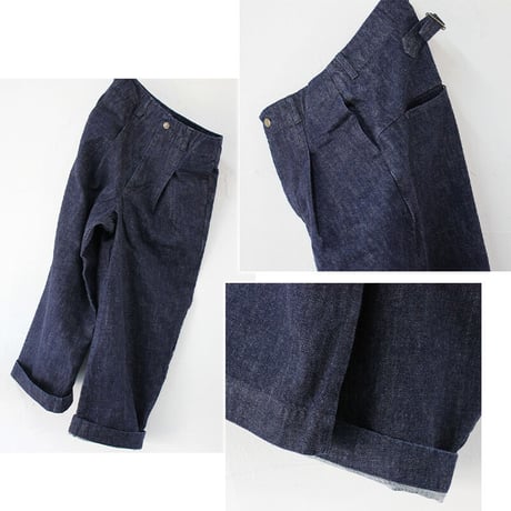 **またまた再入荷** sasanqua by trees サザンカバイツリース　13ozデニムバナナトラウザー　#インディゴ　【送料無料】