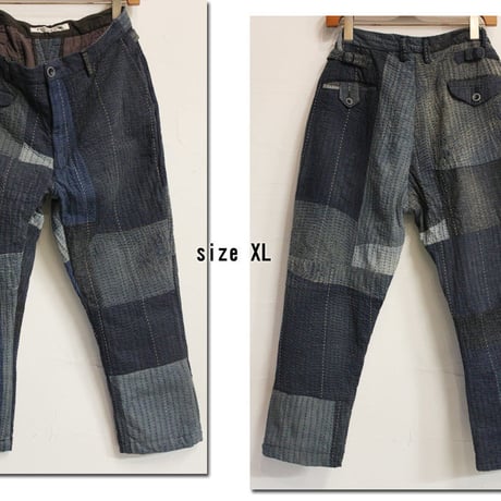 FUNSET OF ART ファンセットオブアート RANRU刺し子ウォールワークパンツ RANRU"SASHIKO"Wall Work Pants　#インディゴ　【送料無料】