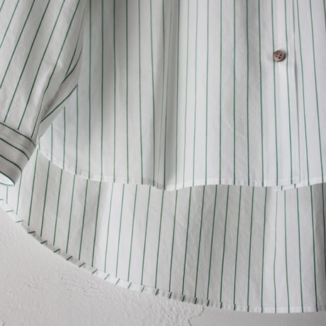 atelier naruse アトリエナルセ　コットンピンストライプビッグシルエットシャツ　cotton pinstripe big silhouette shirt