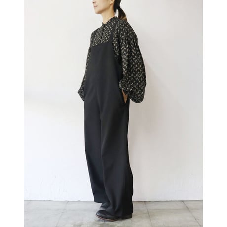**再入荷** TRAVAIL MANUEL トラバイユマニュアル　T/Cツイルサロペット　#チャコール、ブラック