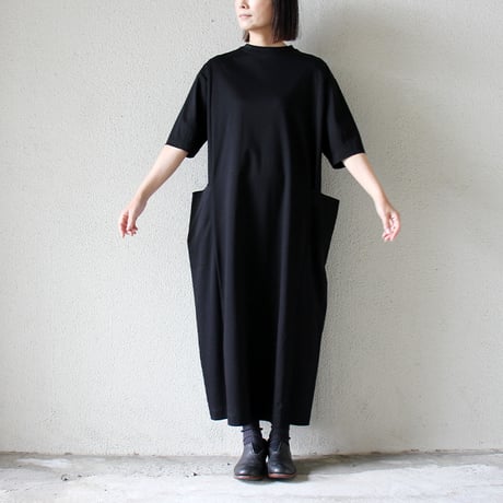 **再入荷・SuKiMs別注丈あり** atelier naruse アトリエナルセ　cotton punch box one-piece コットンポンチボックスワンピース　#ブラック