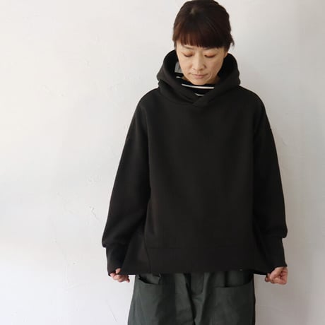 maomade マオメイド　スタンダード裏毛起毛ワイドパーカー　#ナチュラル、アッシュベージュ、マットブラック