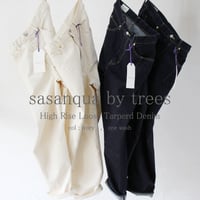 sasanqua by trees サザンカバイツリーズ　high rise loose taperd denim　ハイライズルーズテーパードデニム  #ivory , one wash