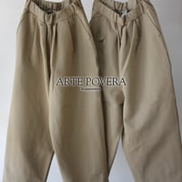 ARTE POVERA アルテポーヴェラ　ポンチ裏起毛2タックワイドパンツ　#ベージュ