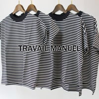 TRAVAIL MANUEL トラバイユマニュアル　ミディボーダーフレンチTシャツ