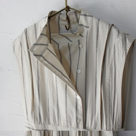 ASEEDONCLOUD アシードンクラウド　Zephyros stripe Hiraeth work coat  #off white 【送料無料】