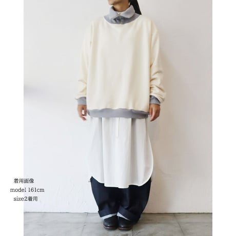 amne アンヌ　FRENCH TERRY zip turtle　フレンチテリージップタートル　#natural